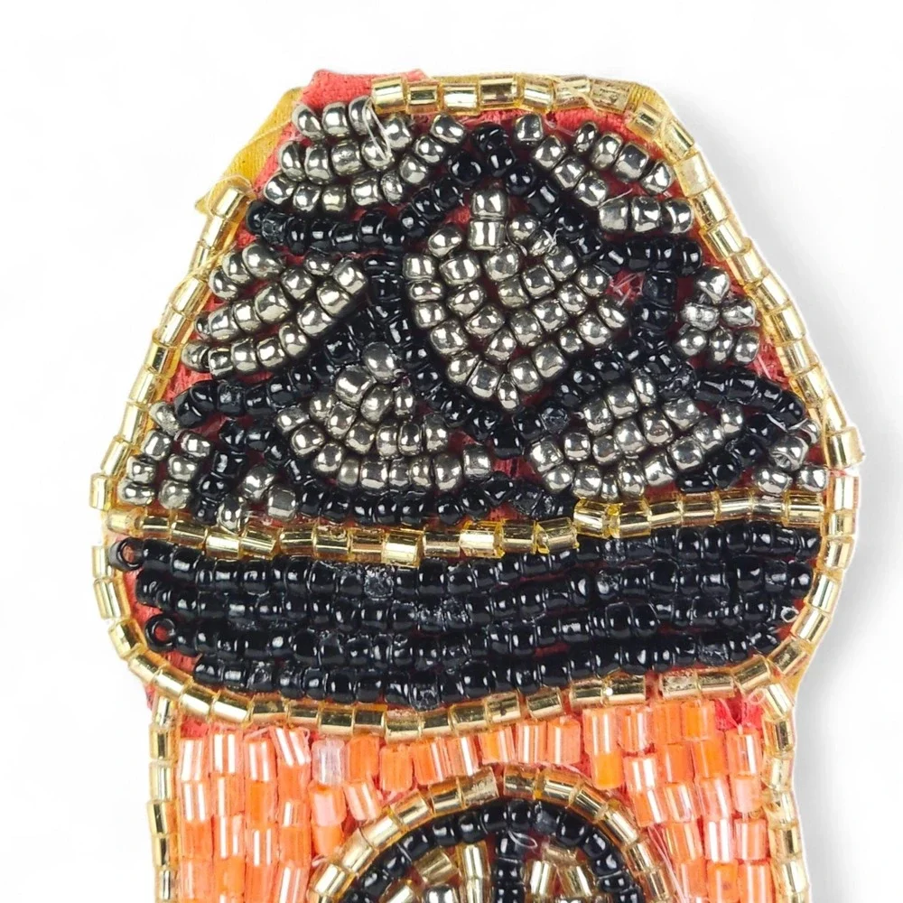 Rachel Zoe Halloween Beaded Charger Placemat Haunted House Ghosts Pumpkin 15